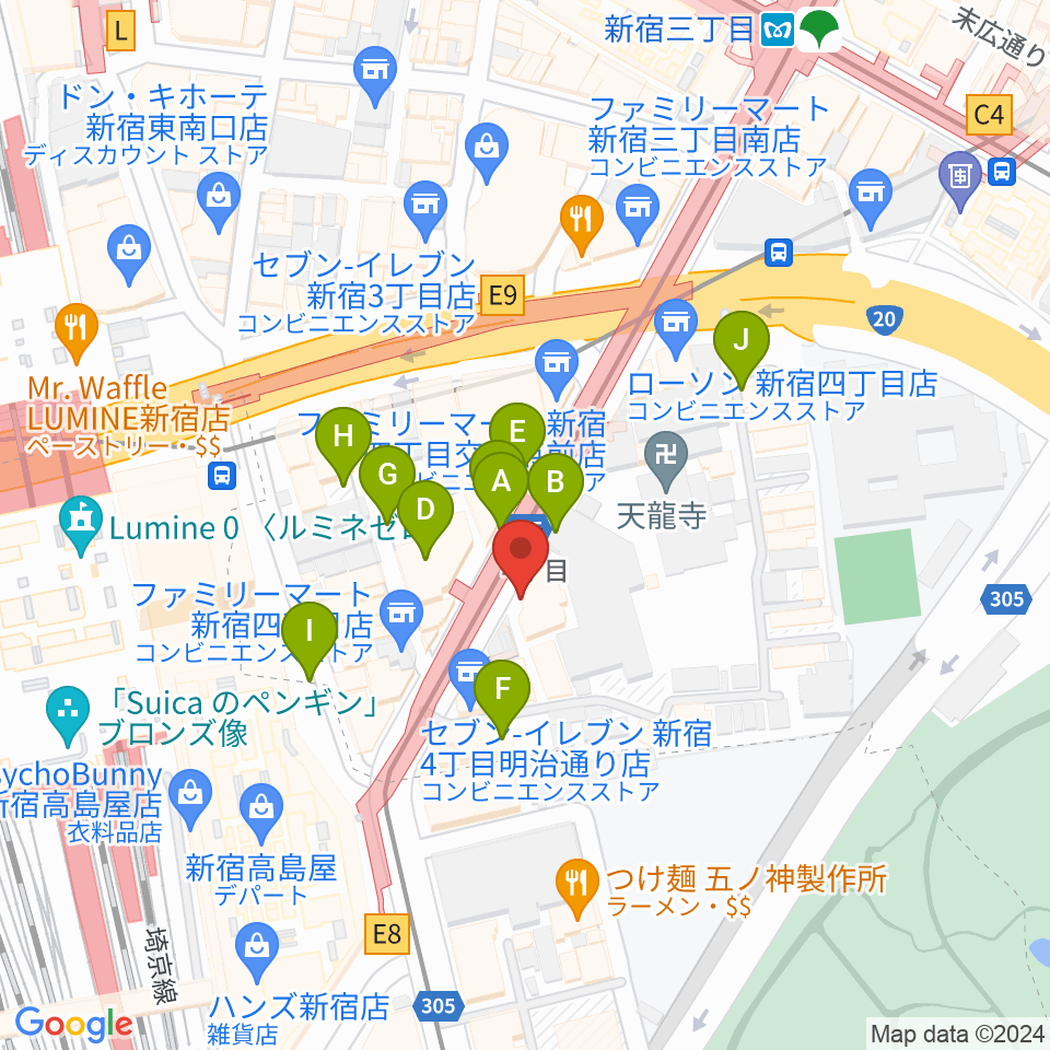 新宿ANTIKNOCK周辺の駐車場・コインパーキング一覧地図