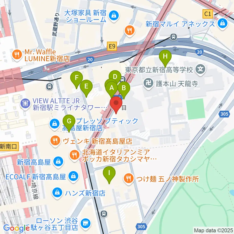 新宿ANTIKNOCK周辺の駐車場・コインパーキング一覧地図