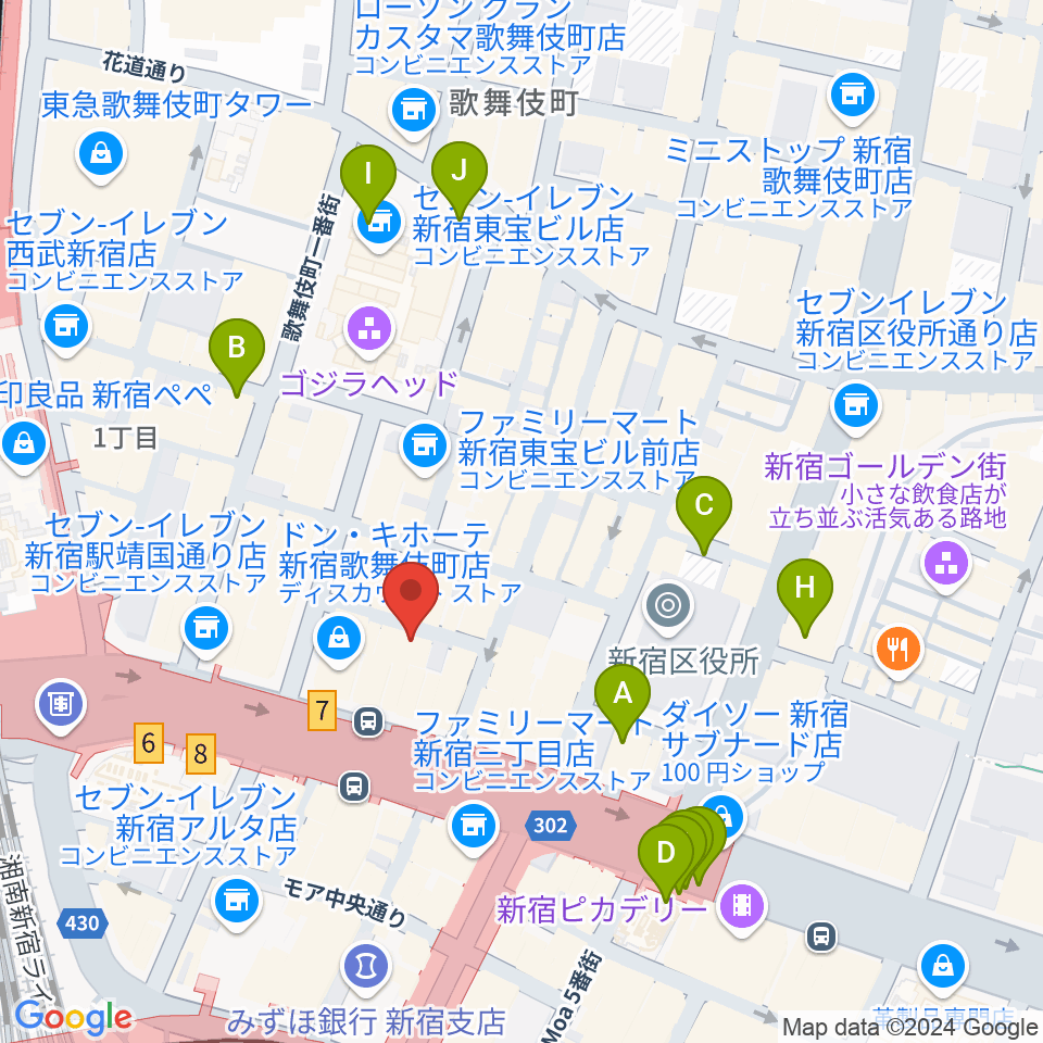 ゴールデンエッグ周辺の駐車場・コインパーキング一覧地図