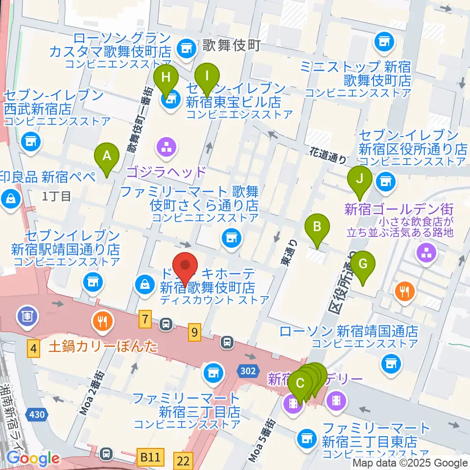 ゴールデンエッグ周辺の駐車場・コインパーキング一覧地図