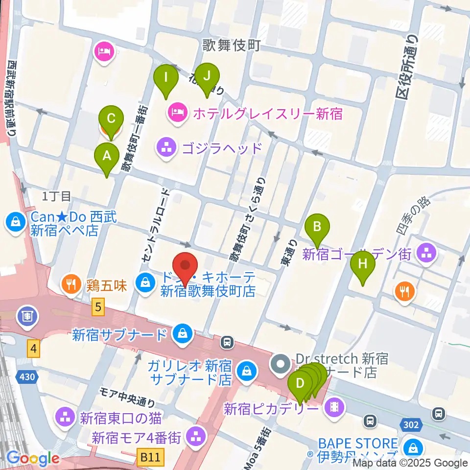 ゴールデンエッグ周辺の駐車場・コインパーキング一覧地図