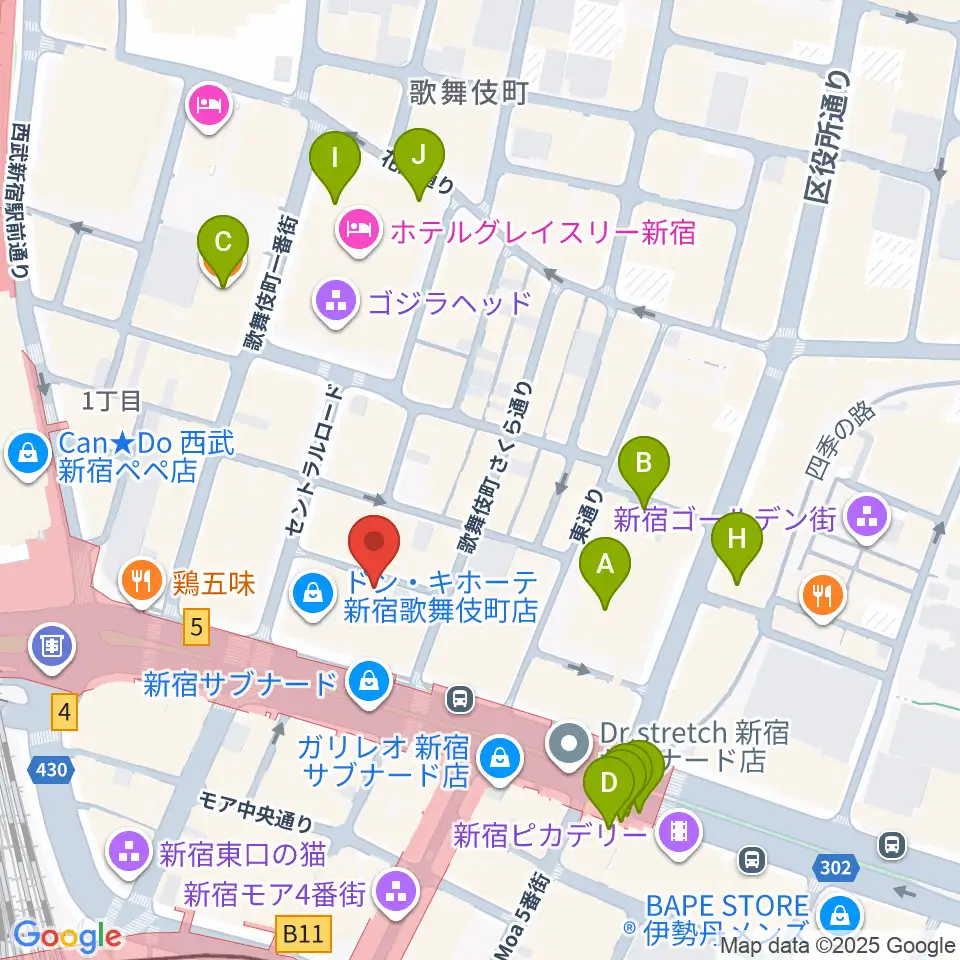 ゴールデンエッグ周辺の駐車場・コインパーキング一覧地図