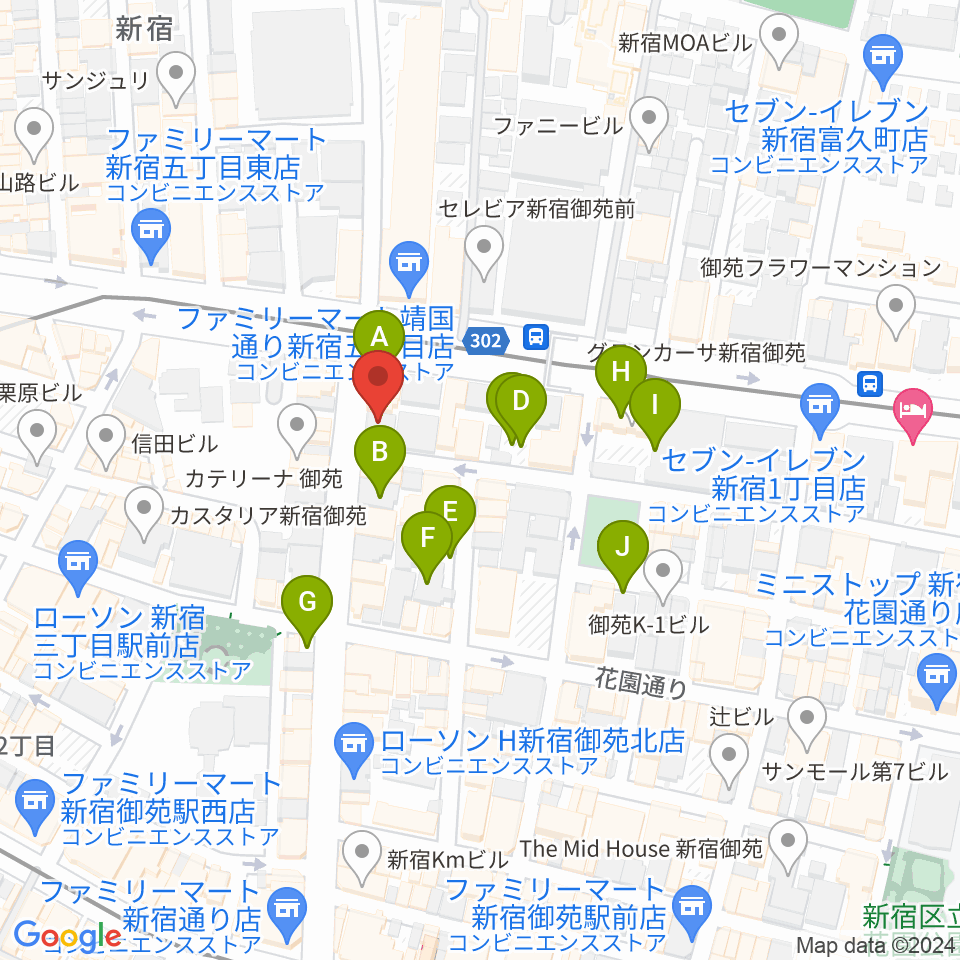 新宿SOMEDAY周辺の駐車場・コインパーキング一覧地図