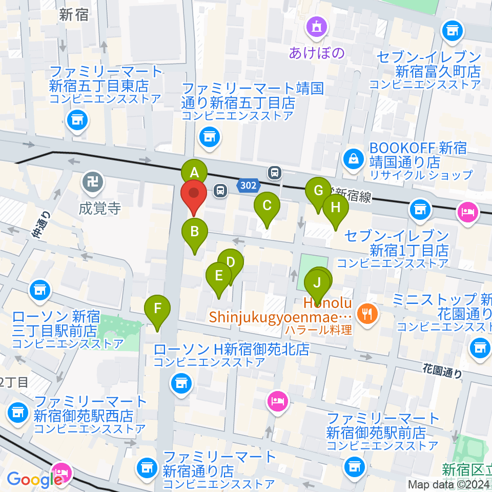 新宿SOMEDAY周辺の駐車場・コインパーキング一覧地図