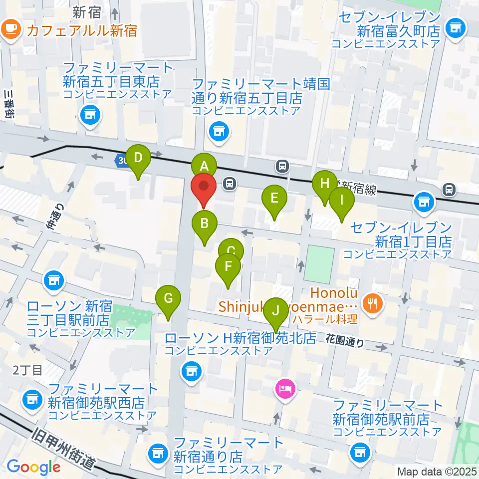 新宿SOMEDAY周辺の駐車場・コインパーキング一覧地図