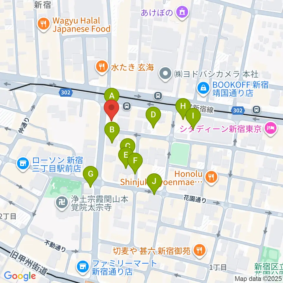 新宿SOMEDAY周辺の駐車場・コインパーキング一覧地図