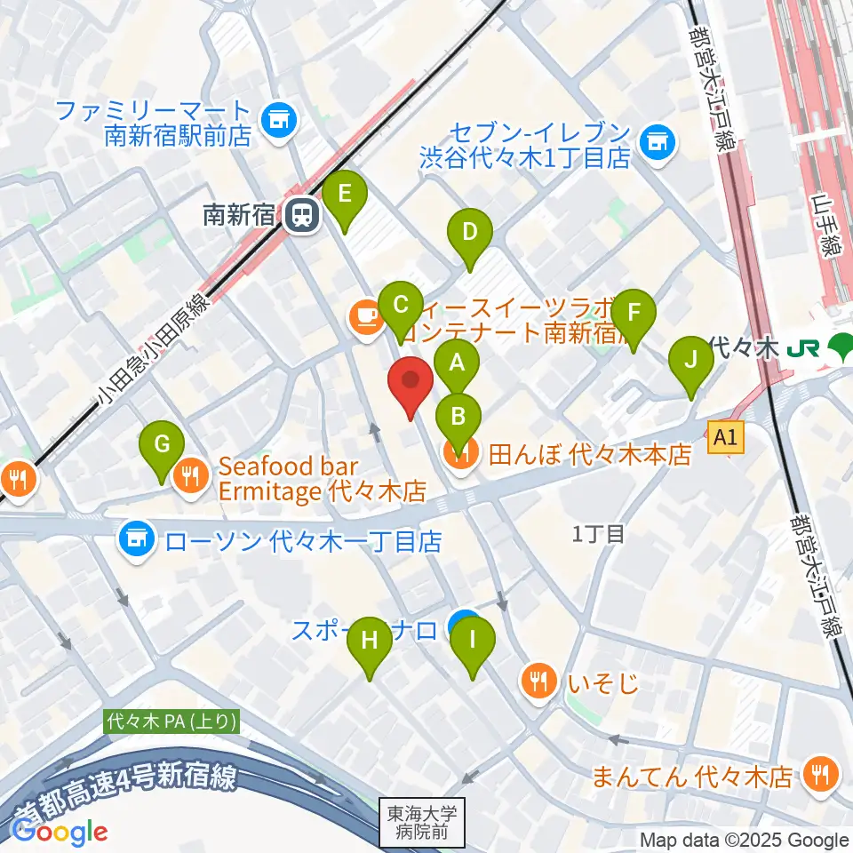代々木Barbara周辺の駐車場・コインパーキング一覧地図