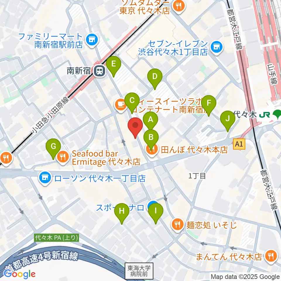 代々木Barbara周辺の駐車場・コインパーキング一覧地図
