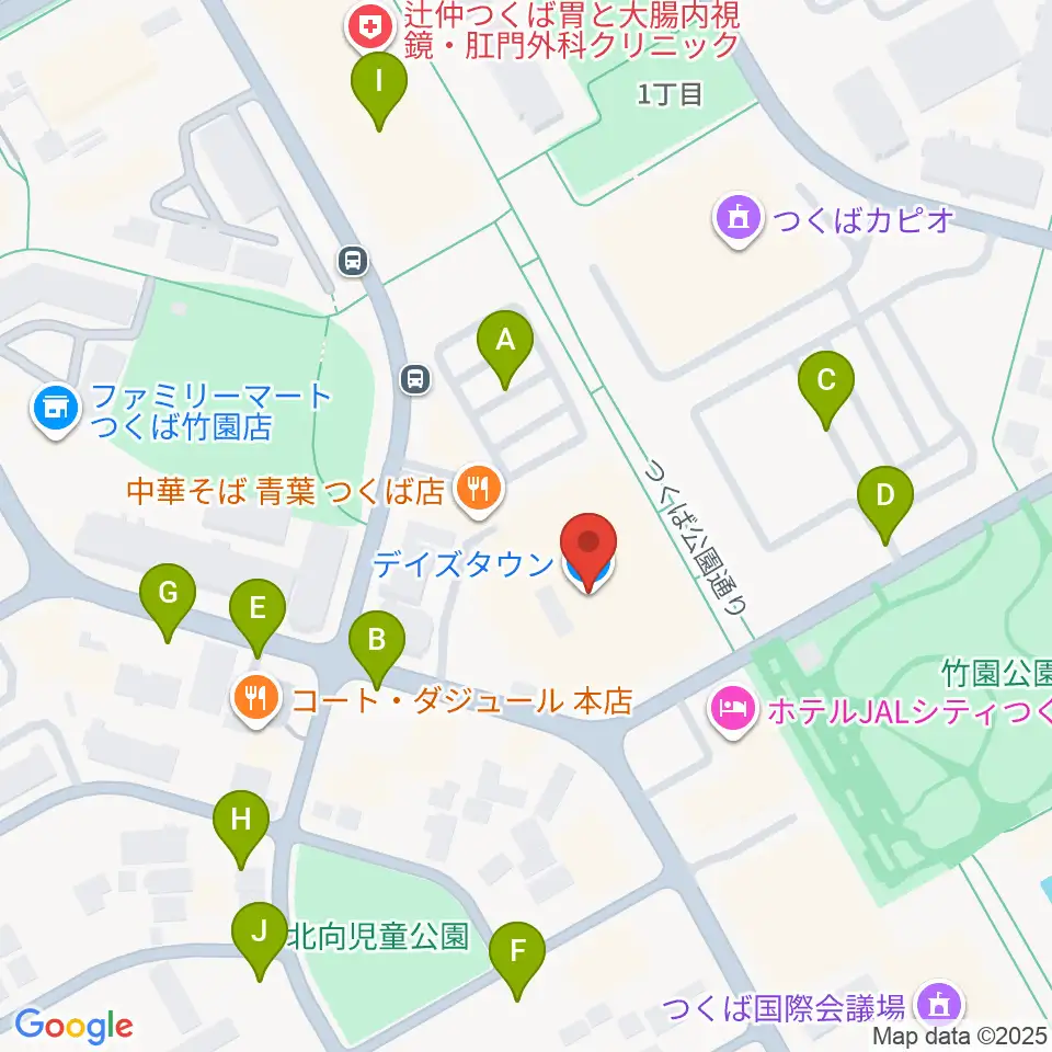 つくばパークダイナー周辺の駐車場・コインパーキング一覧地図