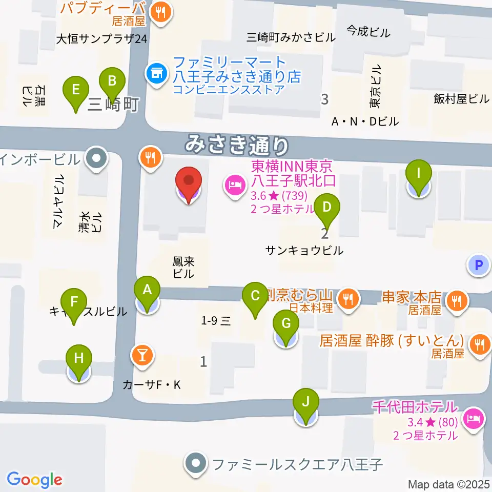 八王子Match Vox周辺の駐車場・コインパーキング一覧地図