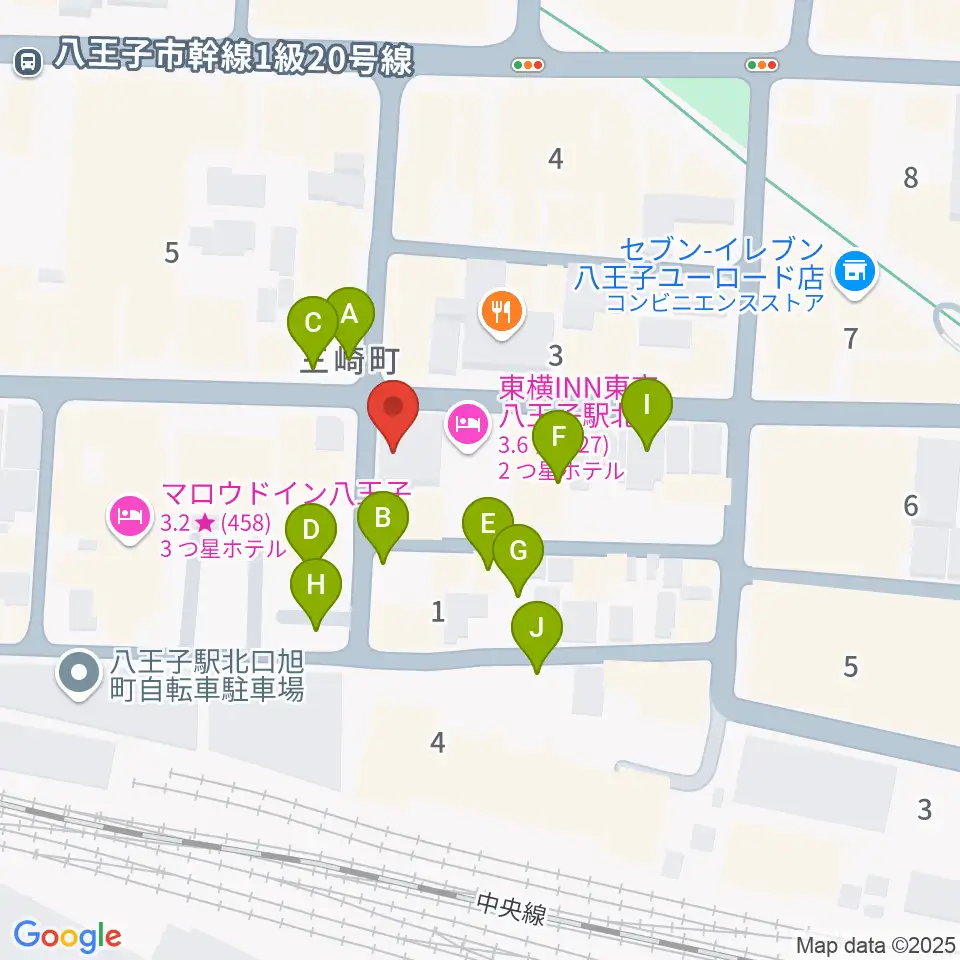 八王子RIPS周辺の駐車場・コインパーキング一覧地図