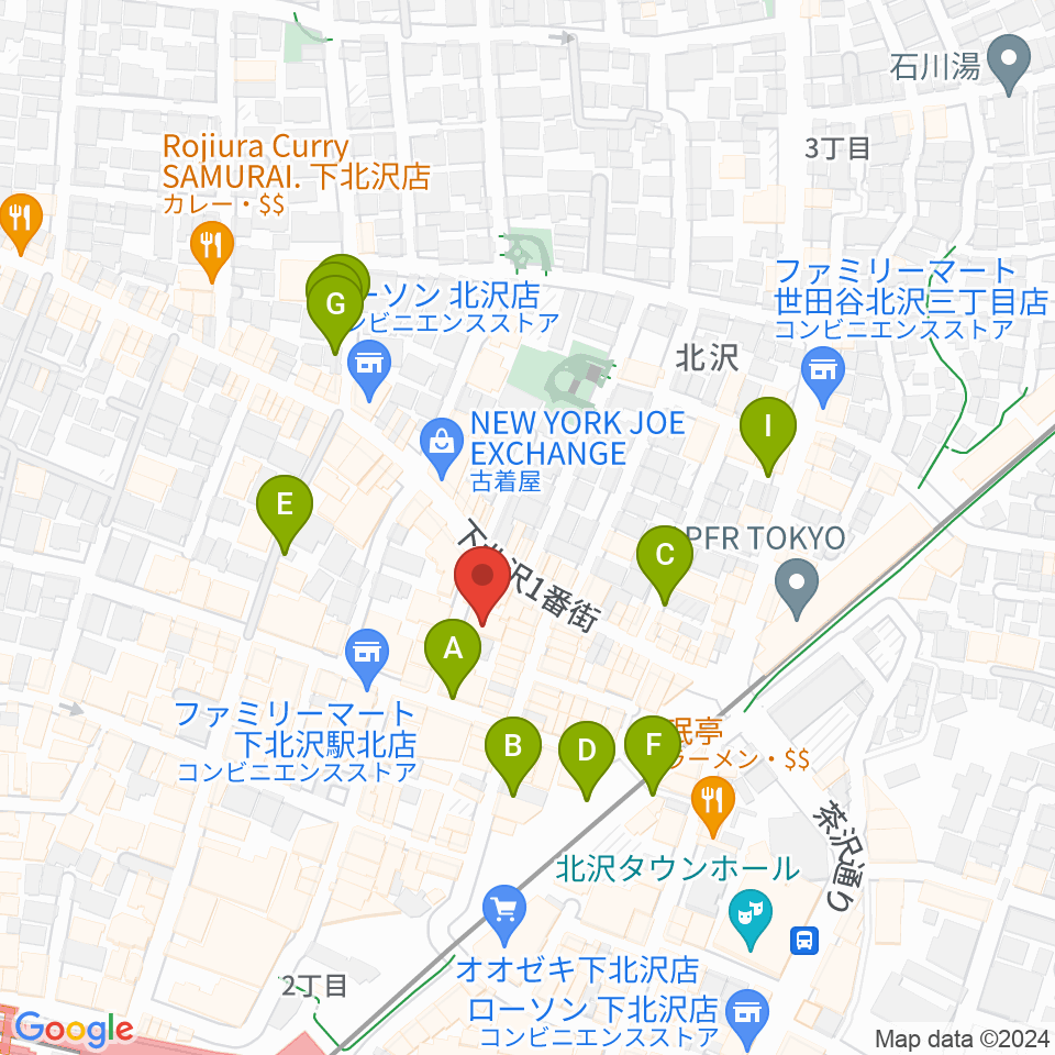 下北沢ERA周辺の駐車場・コインパーキング一覧地図