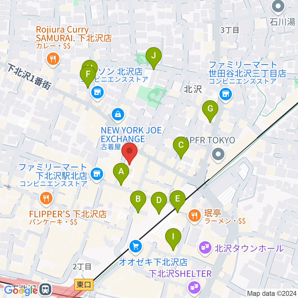 下北沢ERA周辺の駐車場・コインパーキング一覧地図