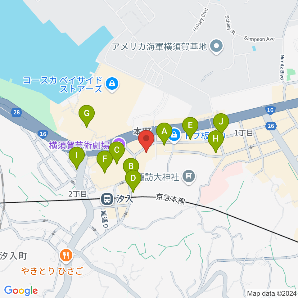 横須賀かぼちゃ屋周辺の駐車場・コインパーキング一覧地図