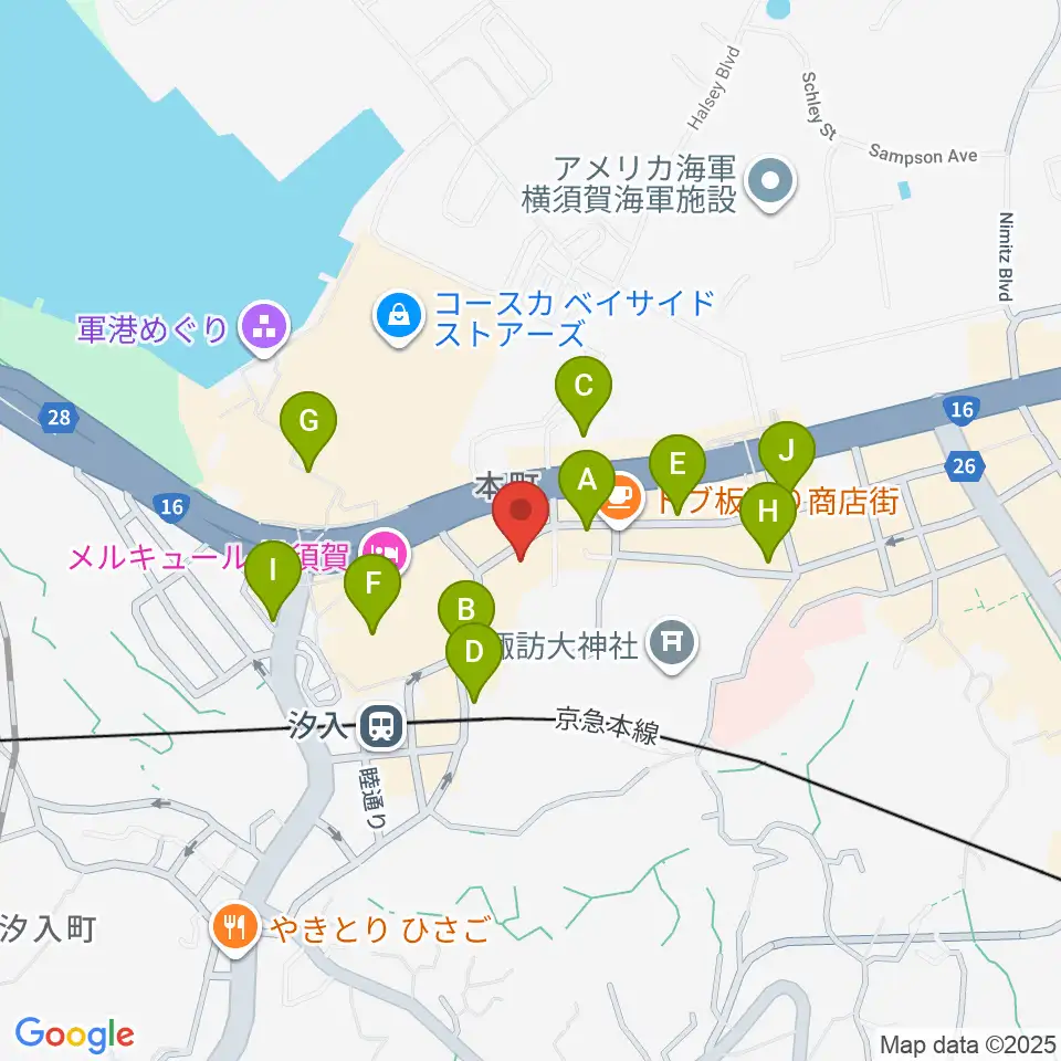 横須賀かぼちゃ屋周辺の駐車場・コインパーキング一覧地図