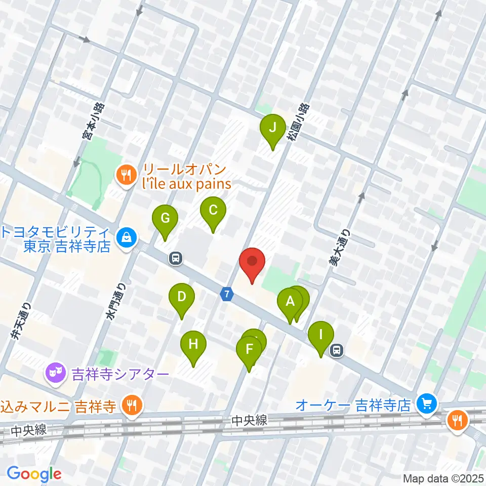 吉祥寺クレッシェンド周辺の駐車場・コインパーキング一覧地図