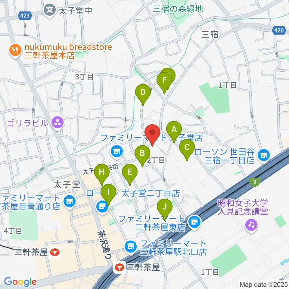 三軒茶屋グレープフルーツムーン周辺の駐車場・コインパーキング一覧地図