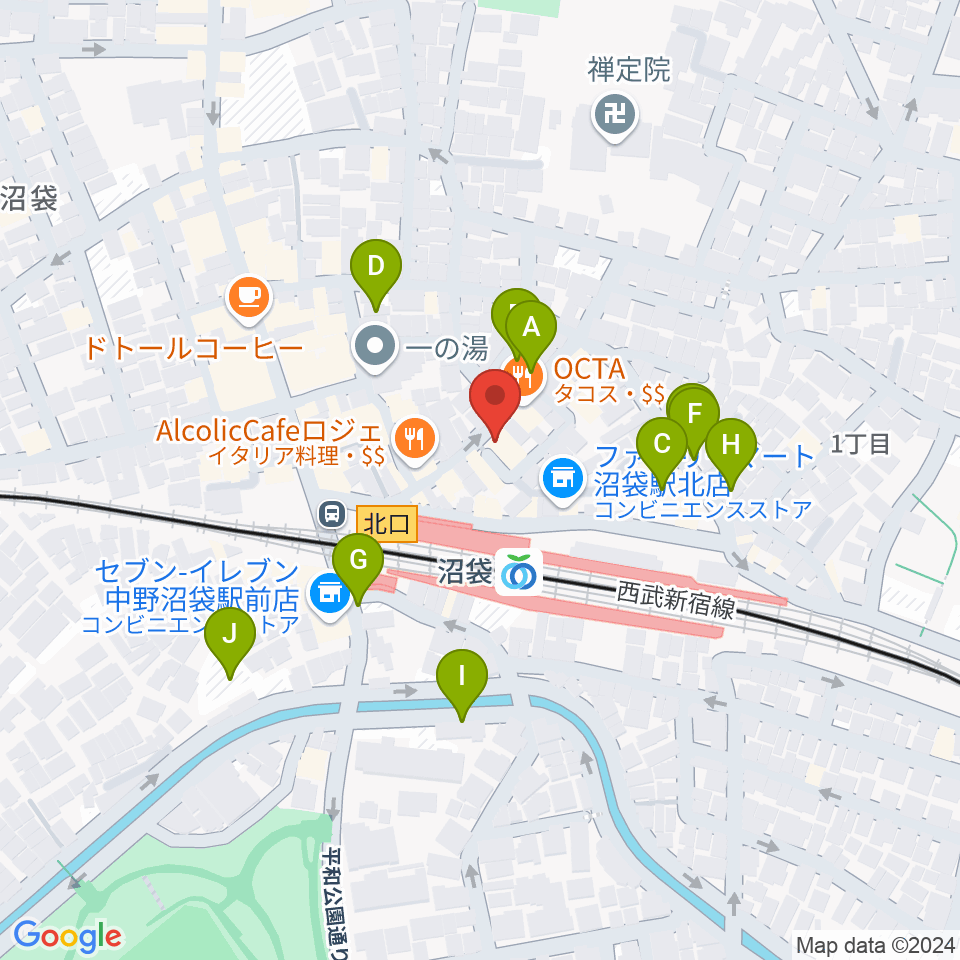 オルガンジャズクラブ abecafe周辺の駐車場・コインパーキング一覧地図