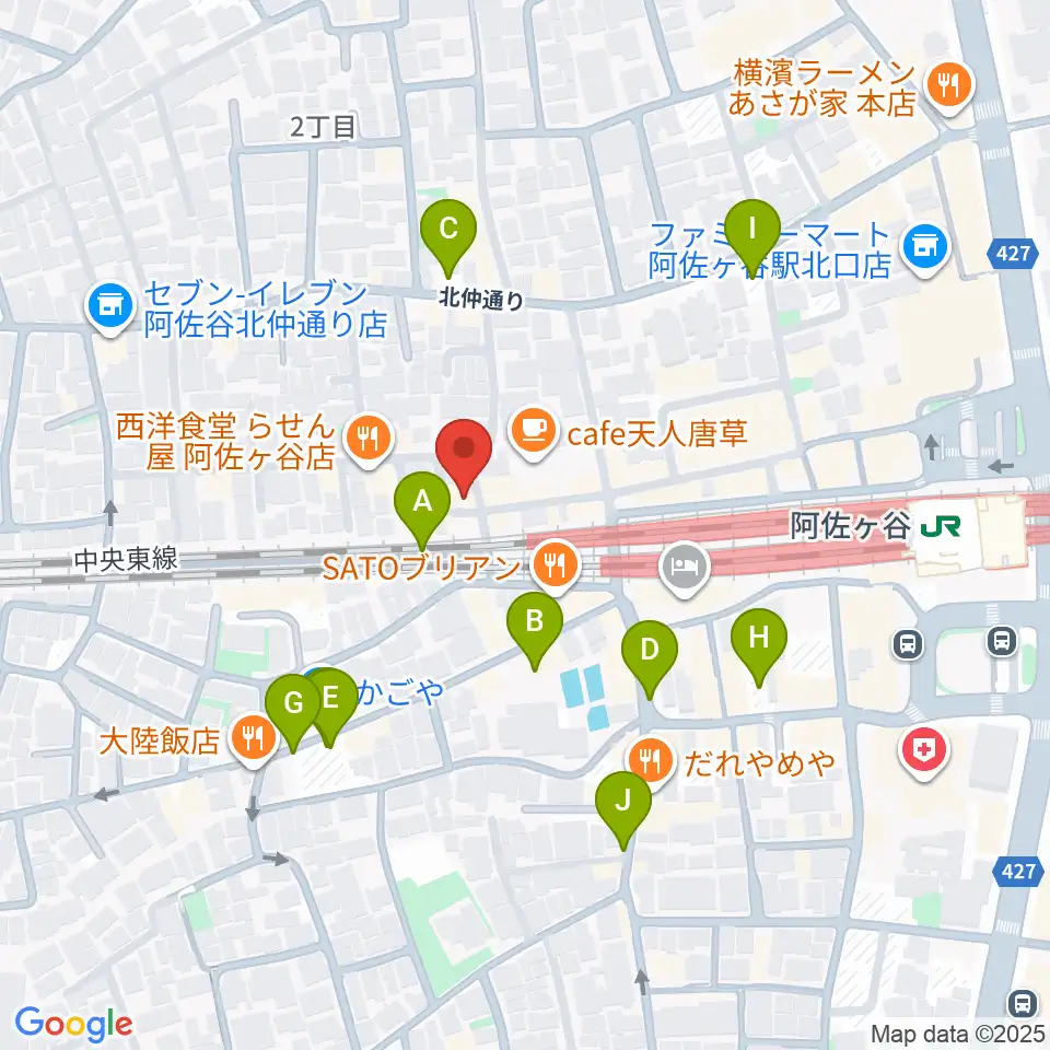 阿佐ヶ谷JAMBJAMB周辺の駐車場・コインパーキング一覧地図