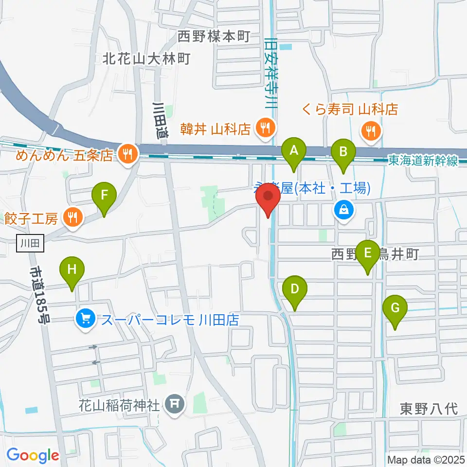 イーストマウンテンスタジオ周辺の駐車場・コインパーキング一覧地図