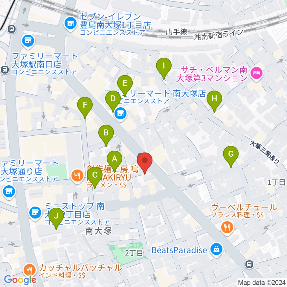 大塚ドンファン周辺の駐車場・コインパーキング一覧地図