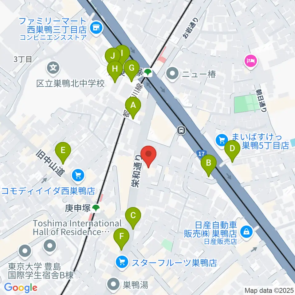 巣鴨スタジオフォー周辺の駐車場・コインパーキング一覧地図