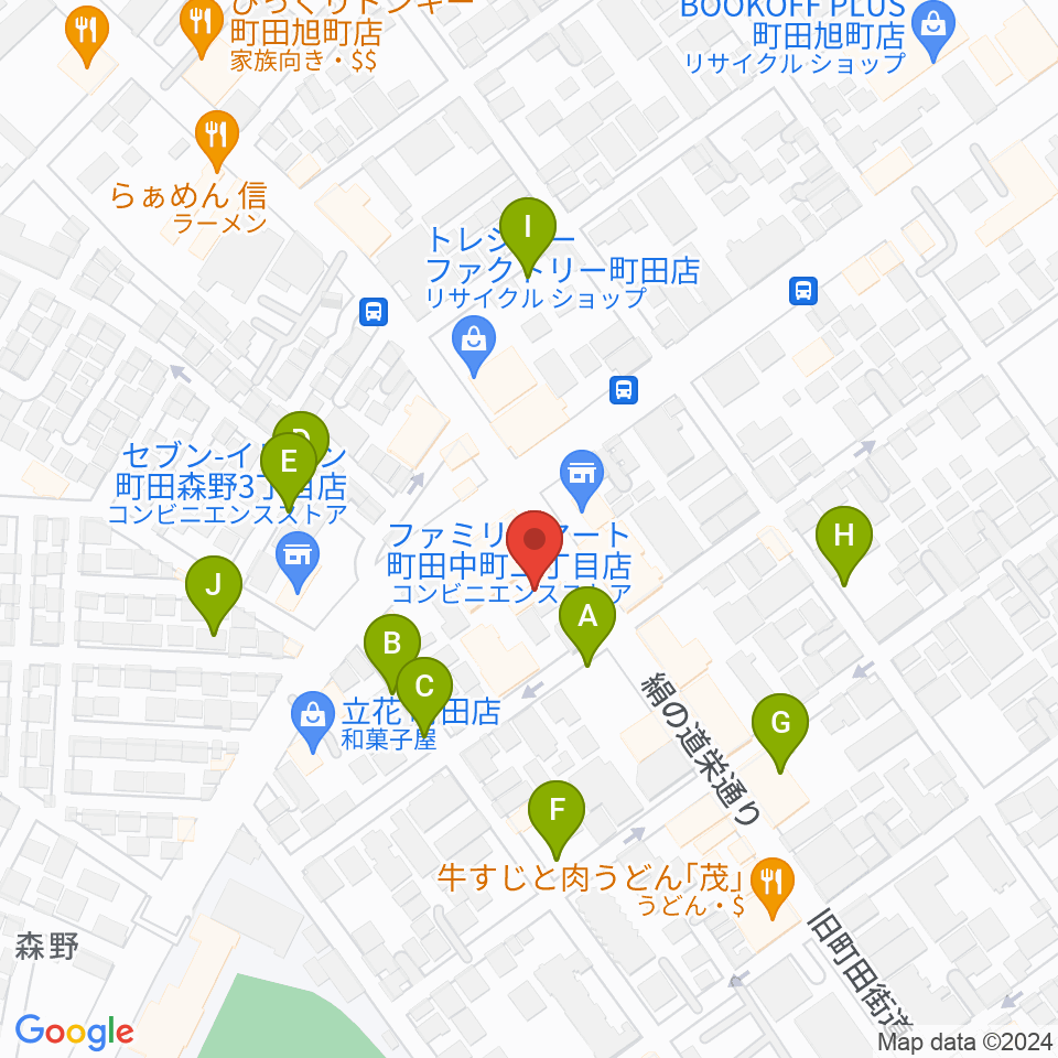 町田SDR周辺の駐車場・コインパーキング一覧地図