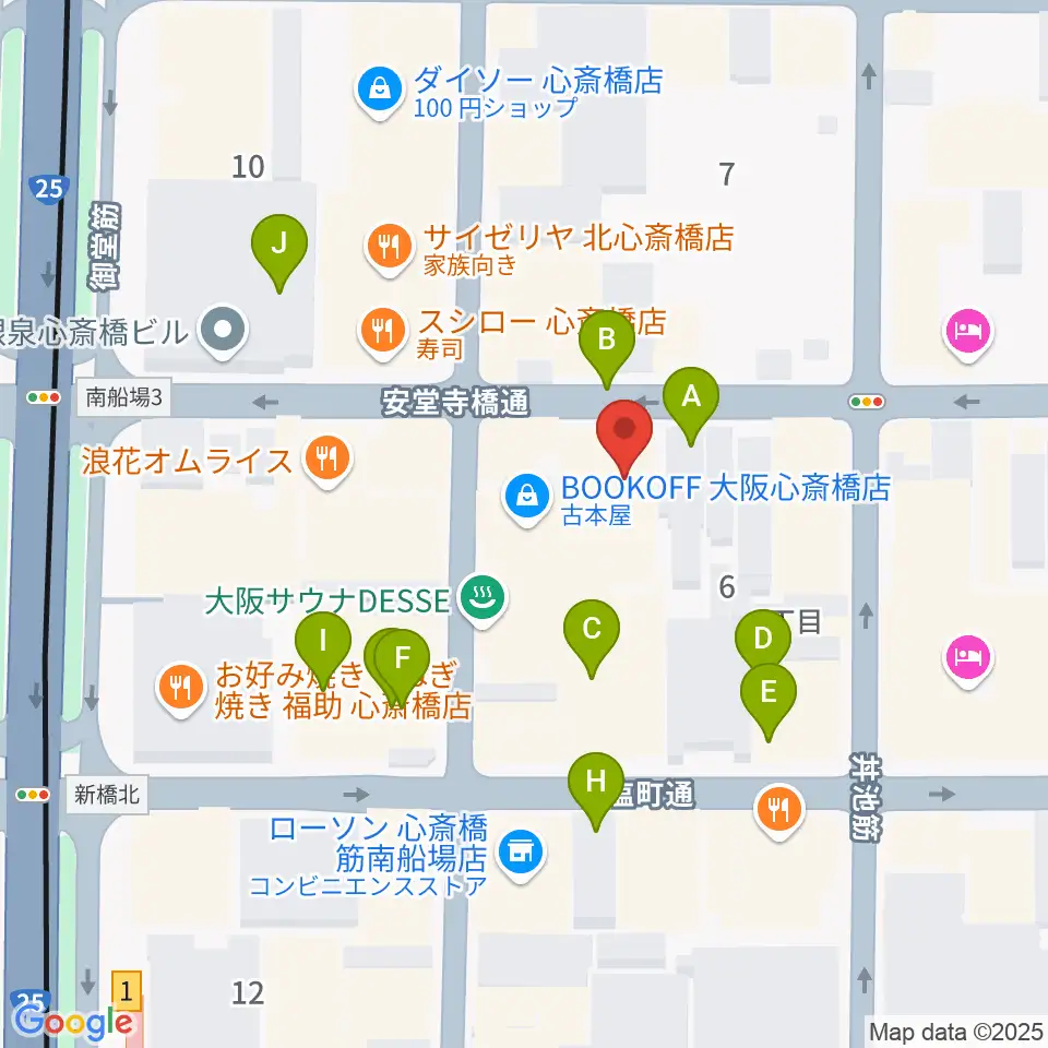 IMIボイストレーニング・ボーカルスクール大阪校周辺の駐車場・コインパーキング一覧地図