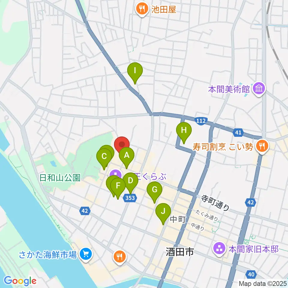 酒田市港座周辺の駐車場・コインパーキング一覧地図