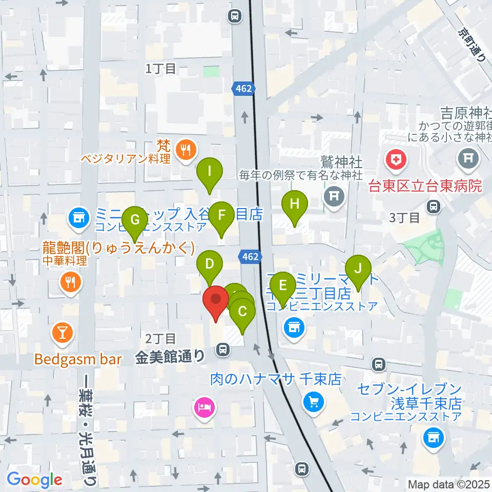 入谷FOUR AND MORE周辺の駐車場・コインパーキング一覧地図