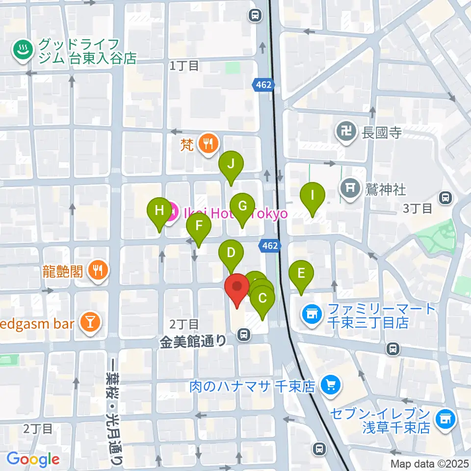 入谷FOUR AND MORE周辺の駐車場・コインパーキング一覧地図