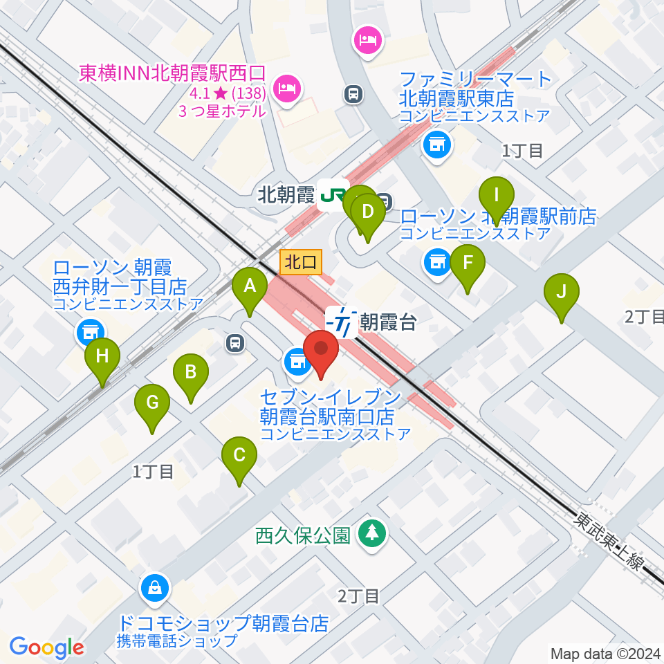 朝霞台 停車場周辺の駐車場・コインパーキング一覧地図