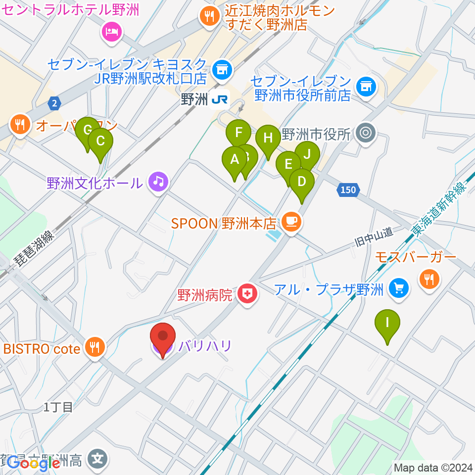 滋賀バリハリ周辺の駐車場・コインパーキング一覧地図