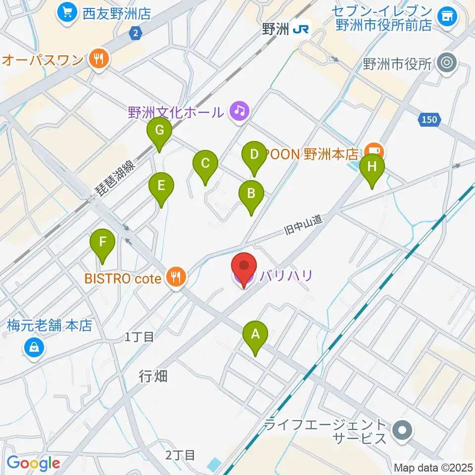 滋賀バリハリ周辺の駐車場・コインパーキング一覧地図