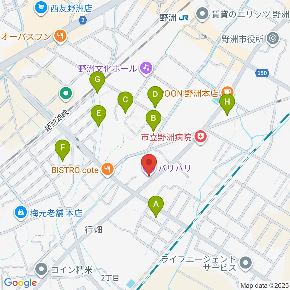 滋賀バリハリ周辺の駐車場・コインパーキング一覧地図