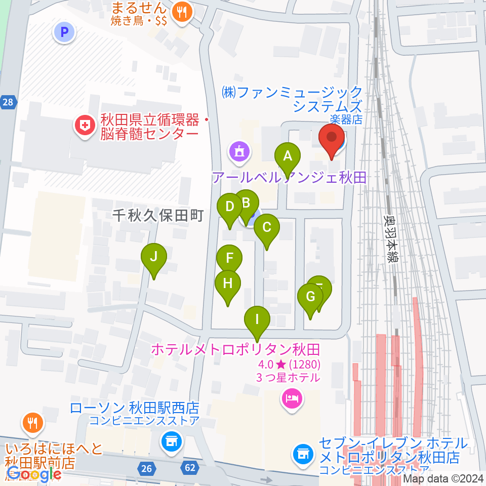 ファンミュージックシステムズ周辺の駐車場・コインパーキング一覧地図