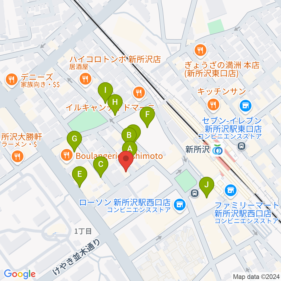 新所沢スワン周辺の駐車場・コインパーキング一覧地図