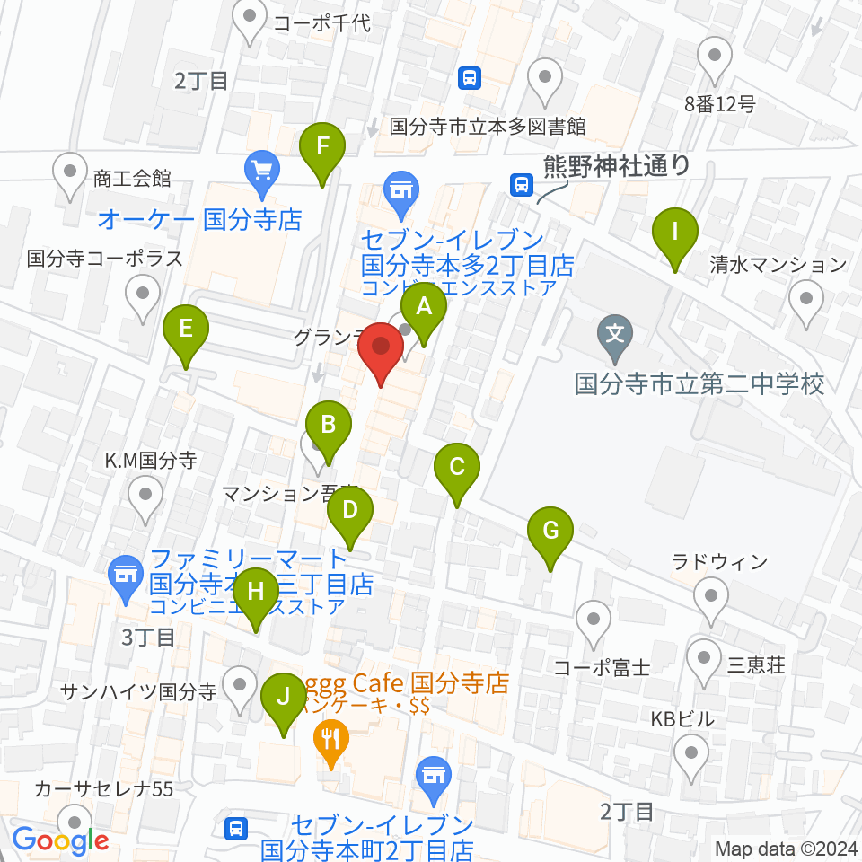 国分寺Morgana周辺の駐車場・コインパーキング一覧地図