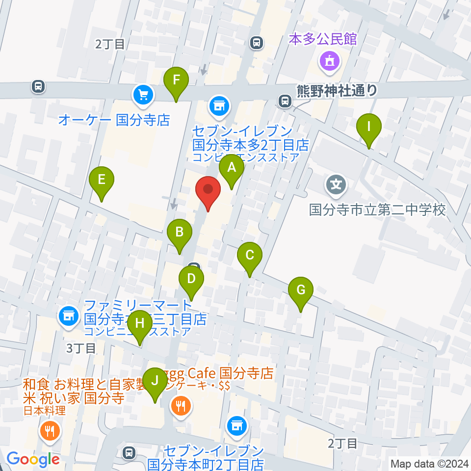 国分寺Morgana周辺の駐車場・コインパーキング一覧地図