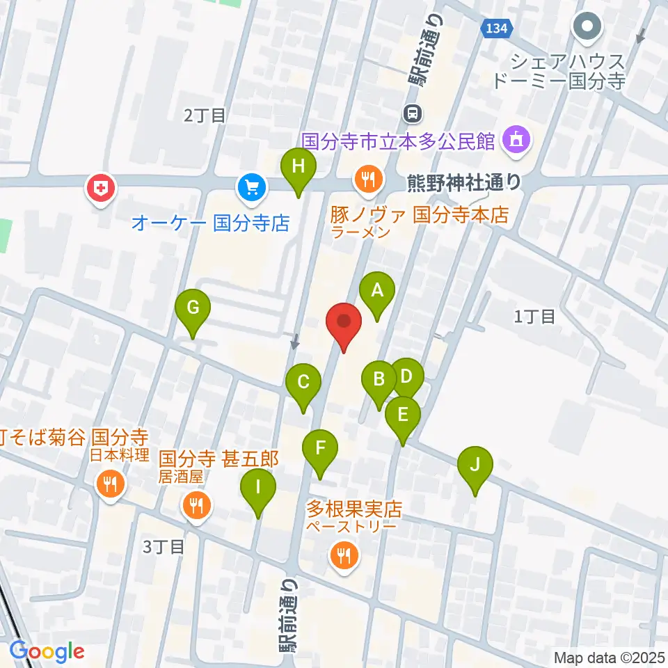 国分寺Morgana周辺の駐車場・コインパーキング一覧地図