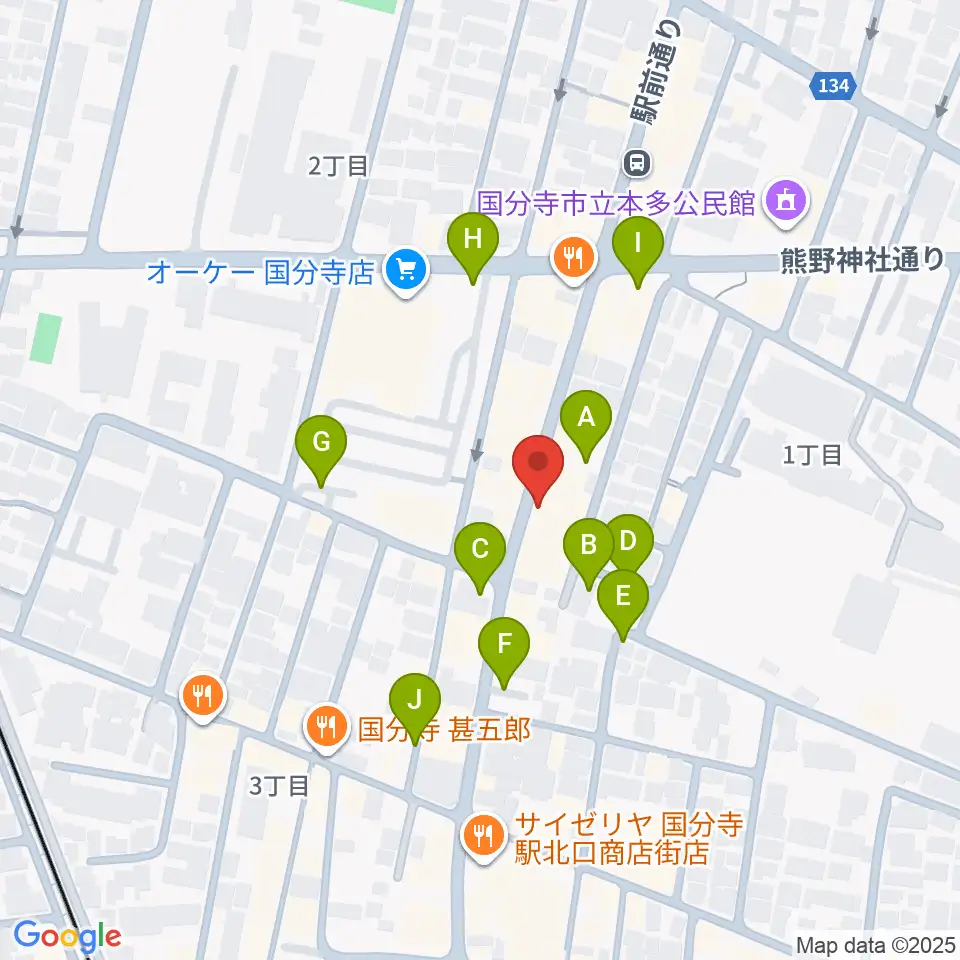 国分寺Morgana周辺の駐車場・コインパーキング一覧地図