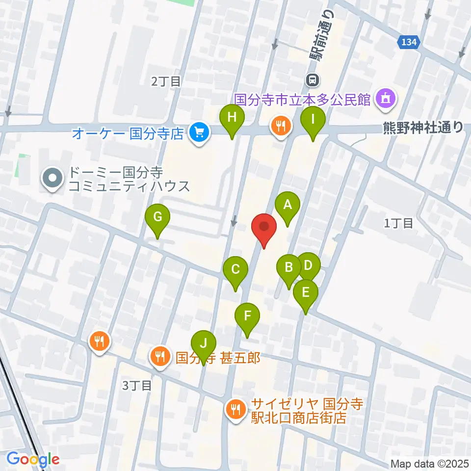 国分寺Morgana周辺の駐車場・コインパーキング一覧地図