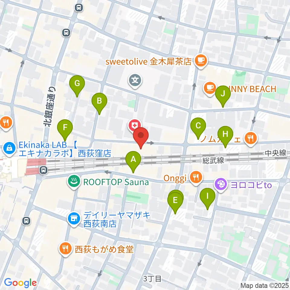 音や金時周辺の駐車場・コインパーキング一覧地図