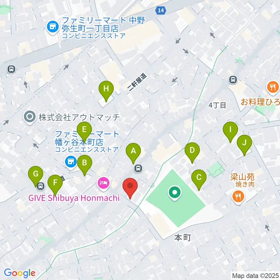 ライズワン周辺の駐車場・コインパーキング一覧地図