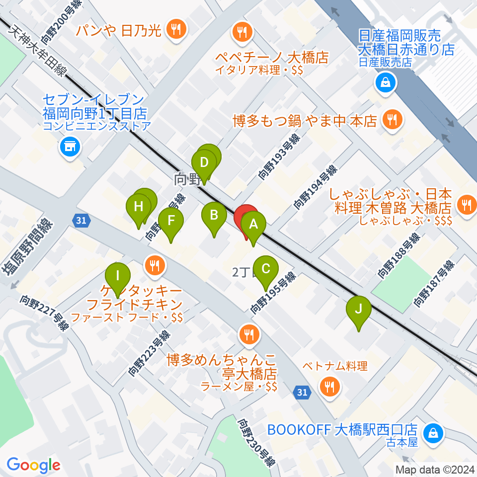 ミュージックスタジオ・バンブー周辺の駐車場・コインパーキング一覧地図