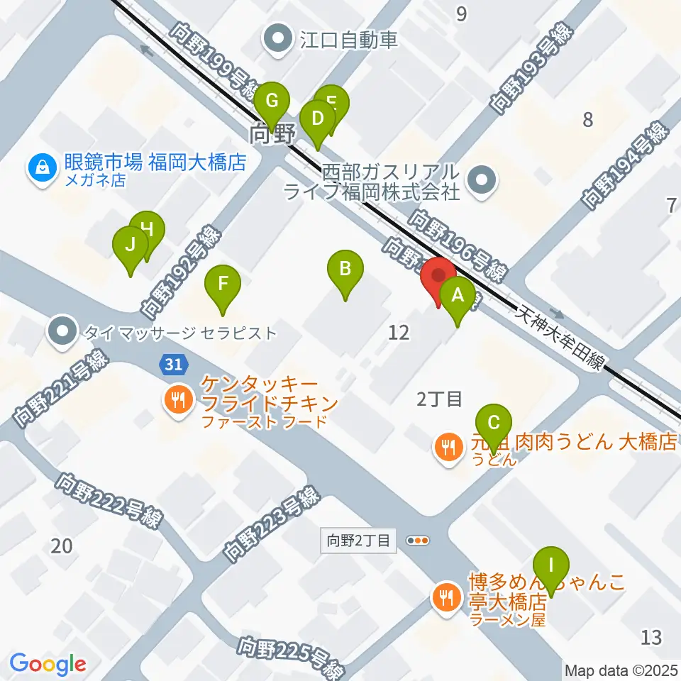 ミュージックスタジオ・バンブー周辺の駐車場・コインパーキング一覧地図