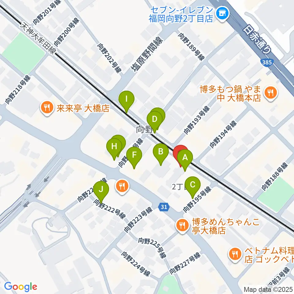 ミュージックスタジオ・バンブー周辺の駐車場・コインパーキング一覧地図