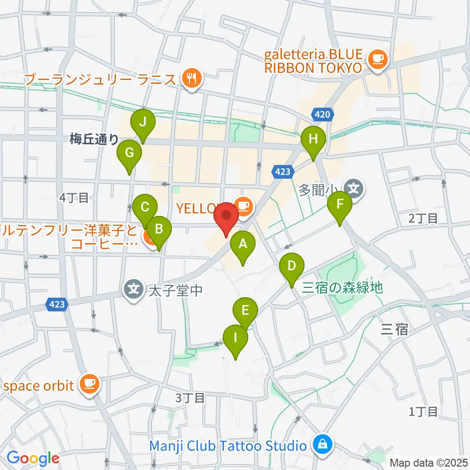 rainford studio周辺の駐車場・コインパーキング一覧地図