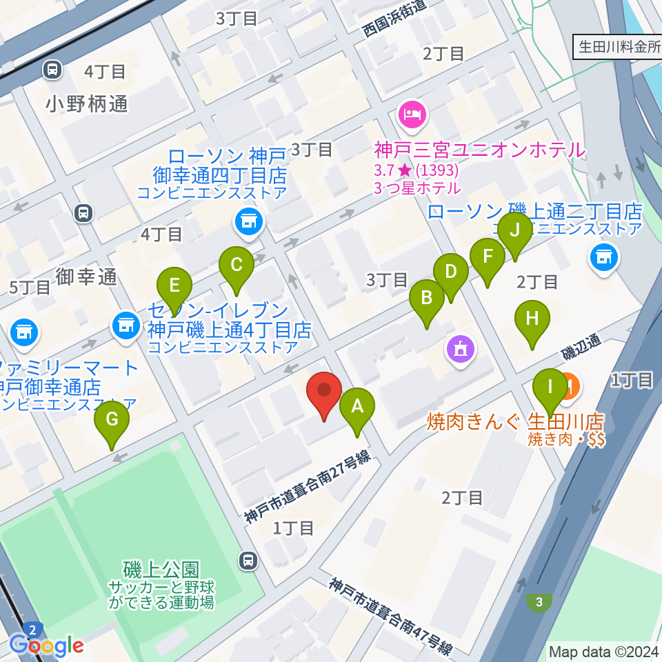 ケイステイション レコーディングスタジオ周辺の駐車場・コインパーキング一覧地図