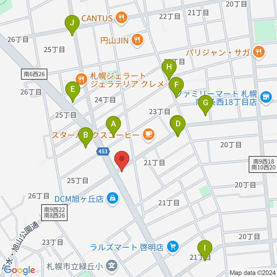 エレキ堂周辺の駐車場・コインパーキング一覧地図